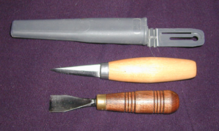 carver's knife and gouge